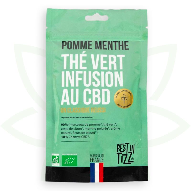 the vert cbd pomme menthe infusion cbd bio rest in tizz mafrenchweed 1